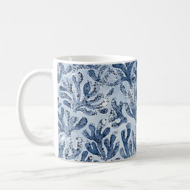 Taza De Café Acuarela Coral (Izquierda)