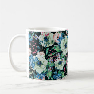 Taza De Café Acuarela de color vintado decorativa sin costura