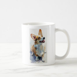 Taza De Café acuarela de corgi galés de Pembroke
