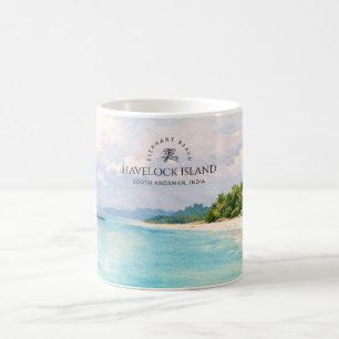 Taza De Café Acuarela de Elephant Beach – Regalo de recuerdo de