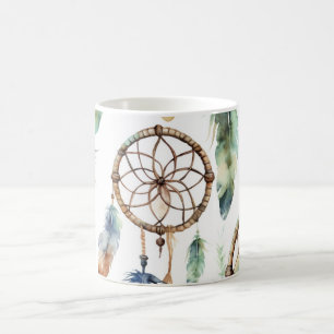 Taza De Café acuarela de ensueño verde