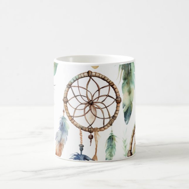Taza De Café acuarela de ensueño verde (Centro)