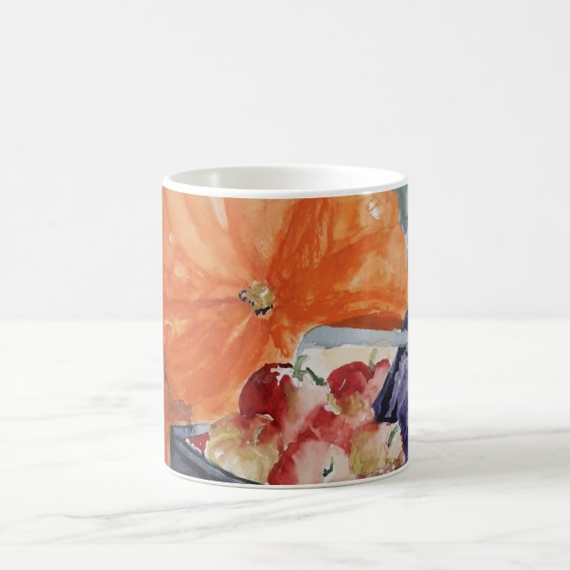 Taza De Café acuarela de fruta de otoño (Centro)
