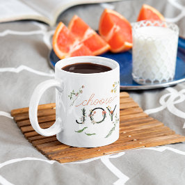 Taza De Café Acuarela de guión de estímulo de ‘Elegir alegría’