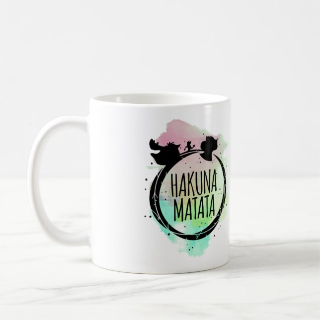 Taza De Café Acuarela de Hakuna Matata (Izquierda)