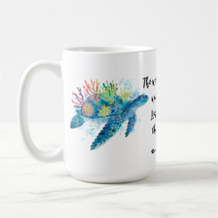 Taza De Café Acuarela De Inspiración Oceánica