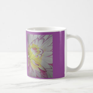 Taza De Café Acuarela de la dalia de la comida del alma