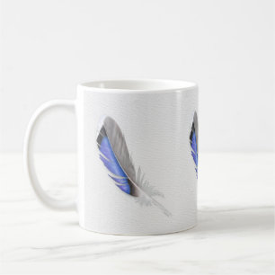 Taza De Café Acuarela de la pluma del pato del pato silvestre