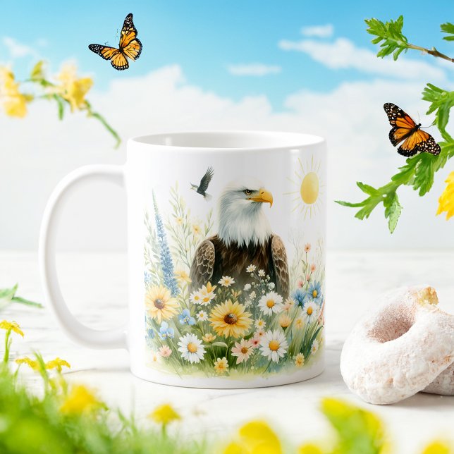 Taza De Café Acuarela de primavera águila calva - cerdo infanti (Subido por el creador)
