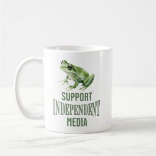 Taza De Café Acuarela de rana de medios independientes de apoyo