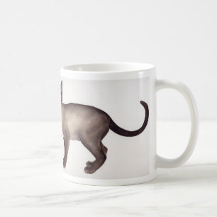 Taza De Café Acuarela del gato siamés con el texto de