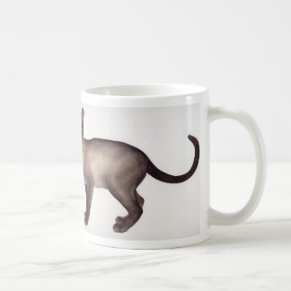 Taza De Café Acuarela del gato siamés con el texto de