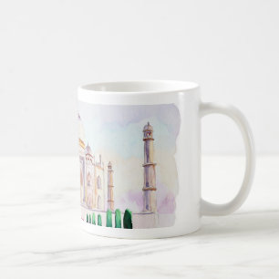 Taza De Café Acuarela el Taj Mahal