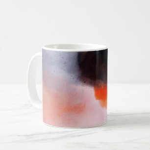 Taza De Café Acuarela elegante abstracta pintada a mano