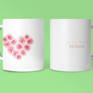 Taza De Café Acuarela elegante rosas divertidos peyorativos nom