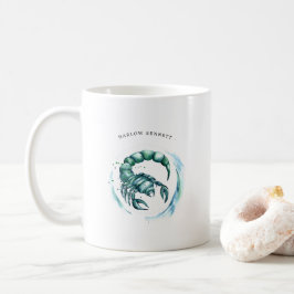 Taza De Café Acuarela Escorpio Astrología Zodiaco | Monograma 