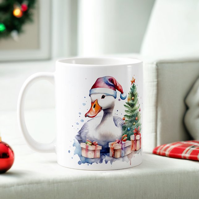 Taza De Café Acuarela Festividad Navidades de oca Mug (Subido por el creador)