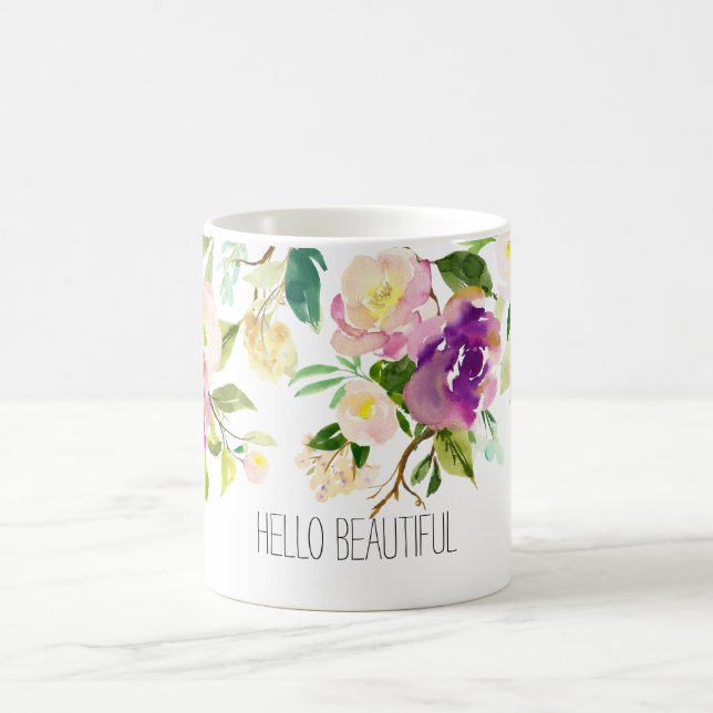 Taza De Café Acuarela floral (Centro)