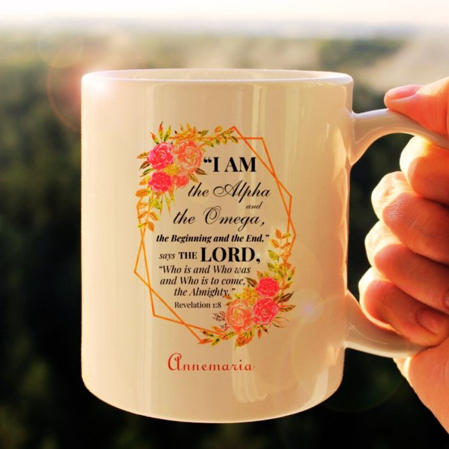 Taza De Café Acuarela Floral Biblia Cristiana Escritura Citas (Subido por el creador)