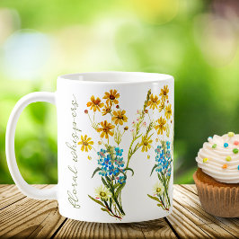 Taza De Café Acuarela floral | Cita positiva | INSPIRADOR