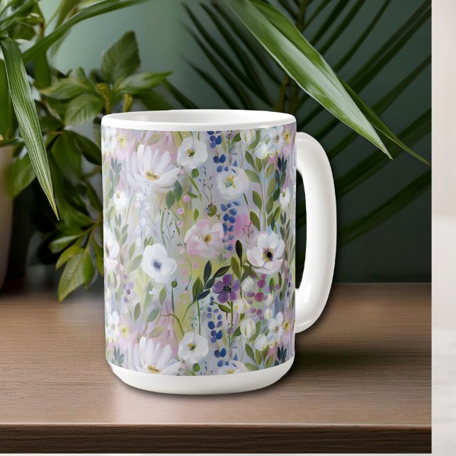 Taza De Café Acuarela Floral de Prado Suave (Subido por el creador)