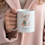 Taza De Café Acuarela floral Mug inicial - Z<br><div class="desc">¡¡¡Dale esta hermosa taza como regalo a tu fiesta nupcial,  madre o amiga!!</div>