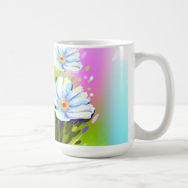 Taza De Café Acuarela Flores Mug (Derecha)