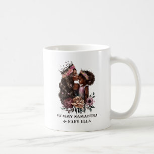 Taza De Café Acuarela Madre negra e hija (3)