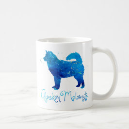 Taza De Café Acuarela malamuta de Alaskan