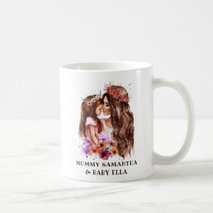 Taza De Café Acuarela Mamá e Hija (5)