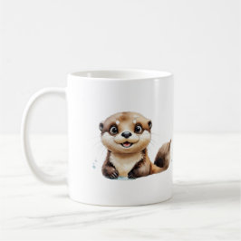 Taza De Café Acuarela Mar Otter Mug - Regalo de los amantes del