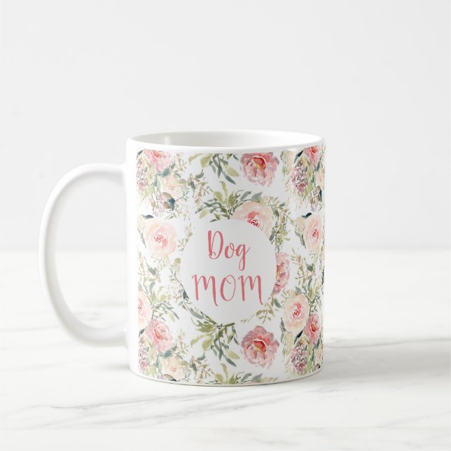 Taza De Café Acuarela moderna floral botánica (Izquierda)