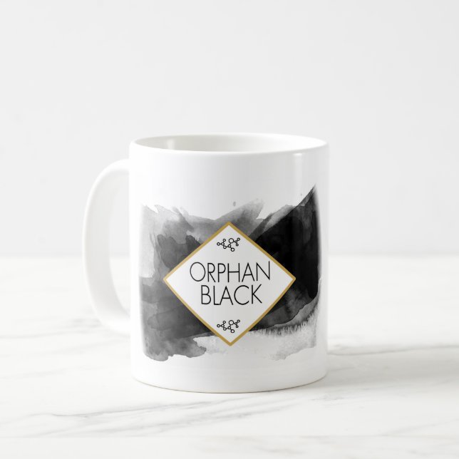 Taza De Café Acuarela negra negra huérfana (Anverso izquierdo)
