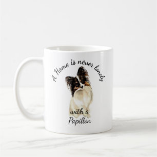 Taza De Café Acuarela Papillon Dog Mascota Animal