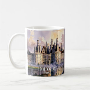 Taza De Café Acuarela personalizada castillo retro Valle del Lo