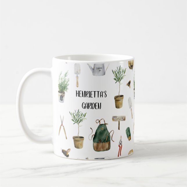 Taza De Café Acuarela personalizada de café Mug (Izquierda)