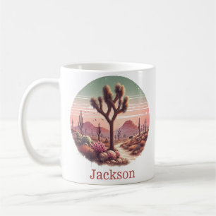 Taza De Café Acuarela personalizada del parque nacional del árb