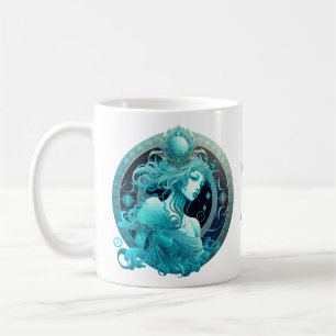 Taza De Café Acuarela personalizado Zodiac - Aquarius