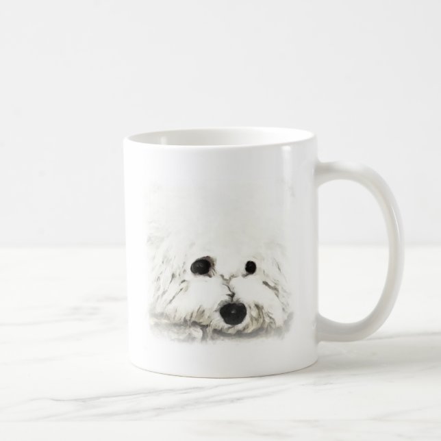 Taza De Café Acuarela principal artística de Bichon (Derecha)