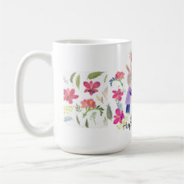 Taza De Café Acuarela Rabbyn de Pascua y huevo