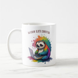 Taza De Café Acuarela Rainbow Cute Slote Computing
