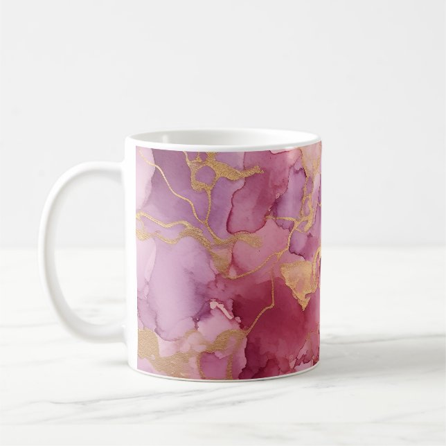 Taza De Café acuarela rosa (Izquierda)