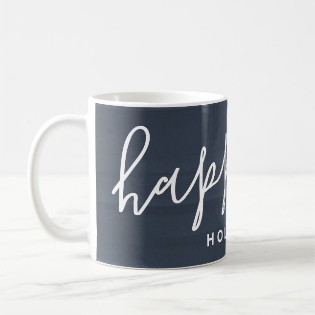 Taza De Café Acuarela Rustica Feliz Feriados Personalizado Foto (Izquierda)