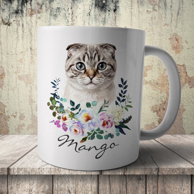 Taza De Café Acuarela Scottish Fold (Subido por el creador)
