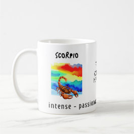 Taza De Café acuarela Señal de escorpio zodiaco y característic