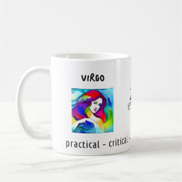 Taza De Café acuarela Signo de virgo zodiaco y características