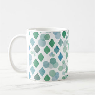 Taza De Café Acuarela sin inconvenientes sobre un fondo blanco 