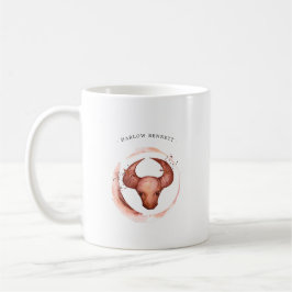 Taza De Café Acuarela Taurus Astrología Rótulo Zodiac | Monogra