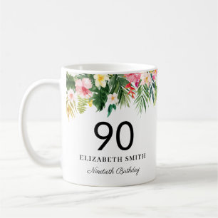 Taza De Café Acuarela Tropical Sale Cumpleaños Personalizado