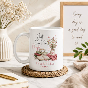 Taza De Café Acuarela Un Capítulo Más Lector Floral